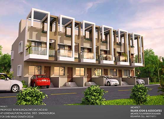 Residential Commercial Architects in Kolhapur | Row Bungalow At Gondhalpur For Ninad Desai
